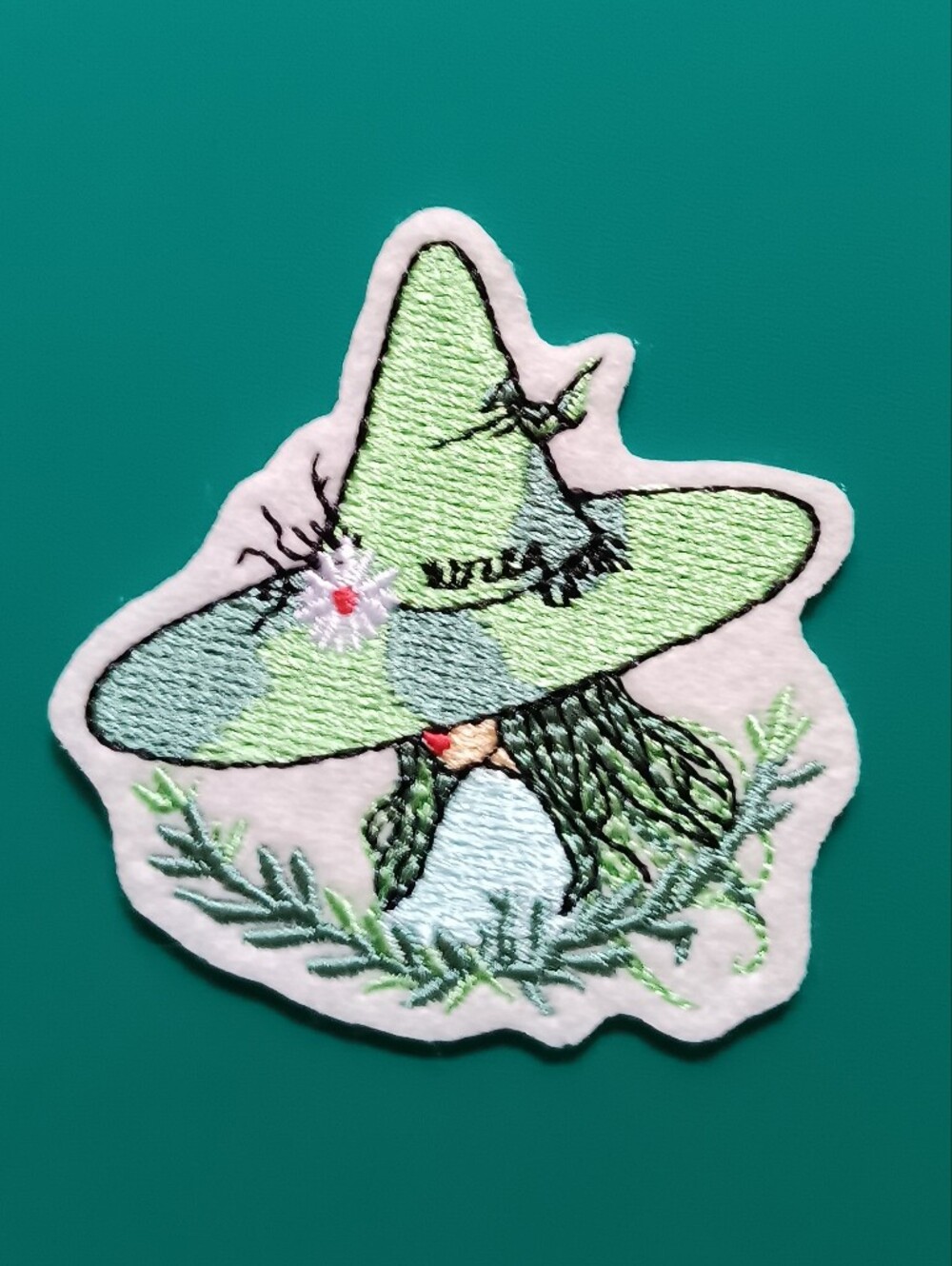 Green Witch Boho Witchy Earthy Embroidered Iron On Patch, Apothecary, Nature